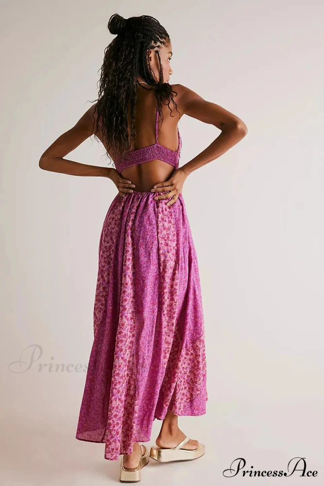 Elegant Chiffon Floral Bohemian Dress - Image 6