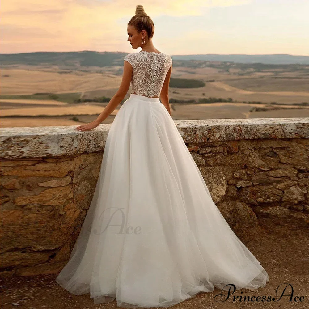 Elegant Extended Train Royal Wedding Gown - Image 2