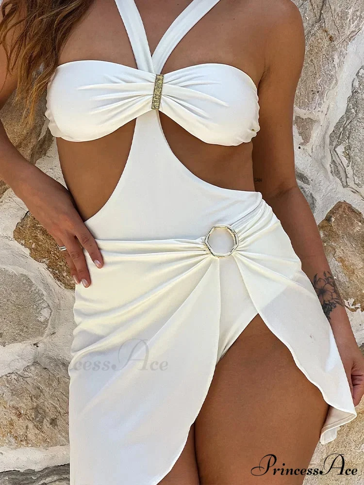 Elevate Out Hollowed Lace Swimsuit Single Piece - Image 4