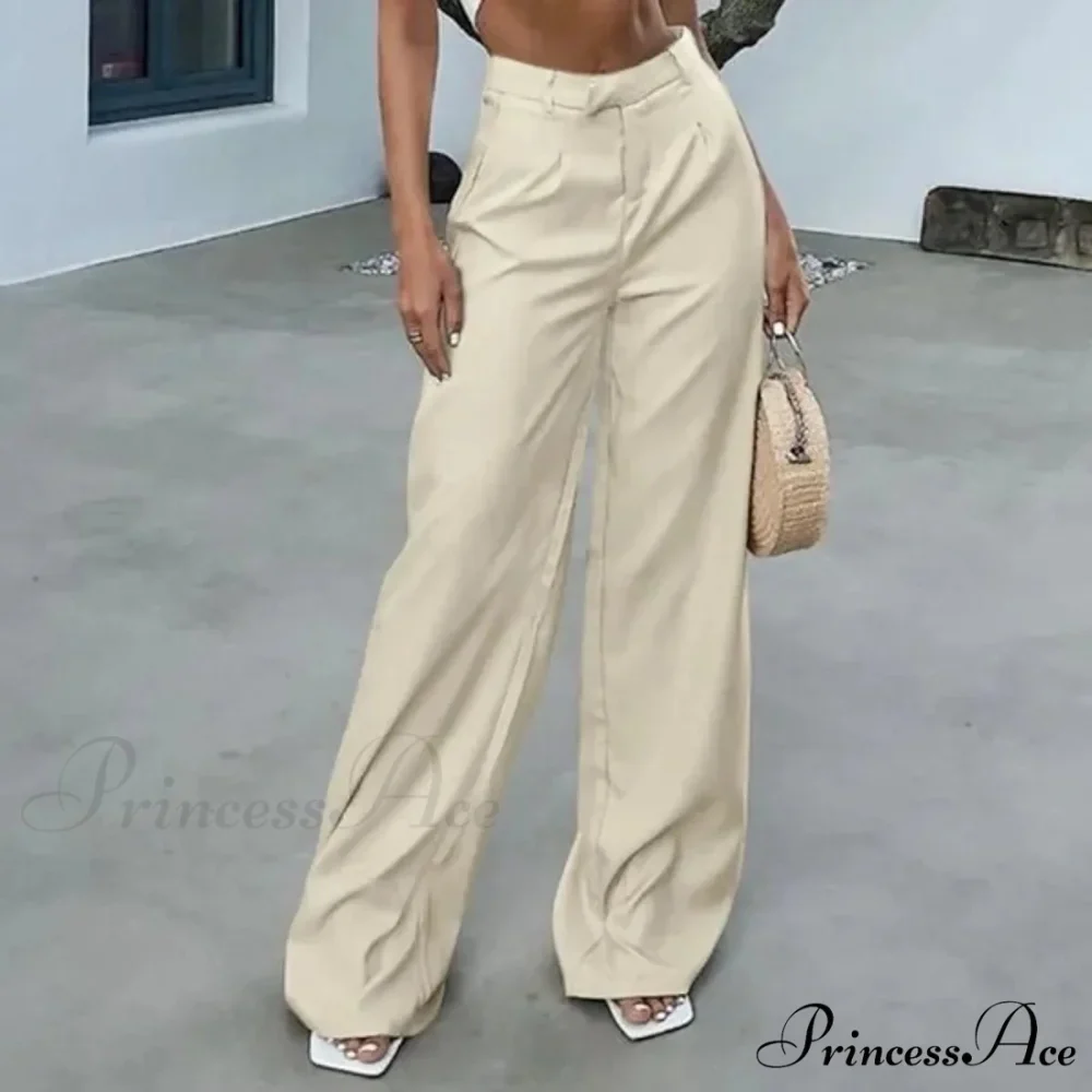 Elevated Waist Bind Side Pleated Trousers - Image 2