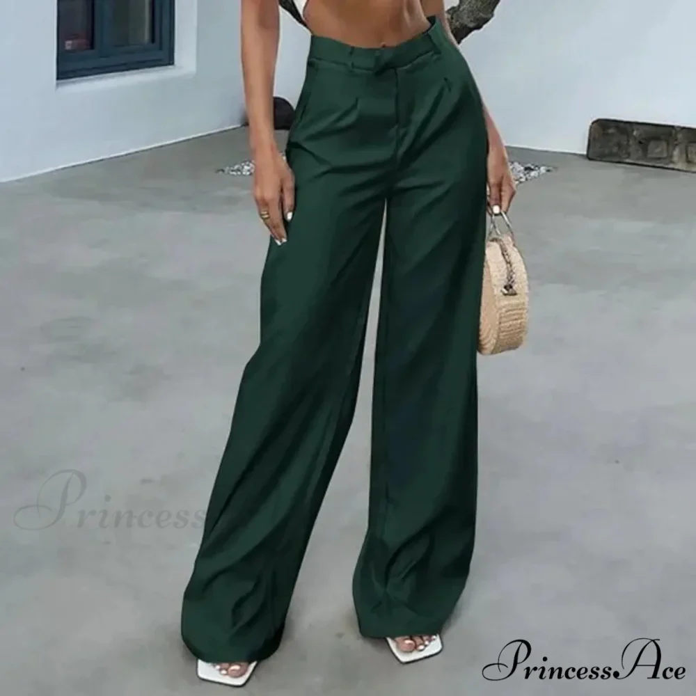 Elevated Waist Bind Side Pleated Trousers - Image 3