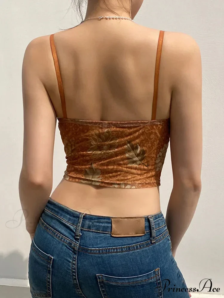Embroidered Ruffle Bustier Short Top - Image 5
