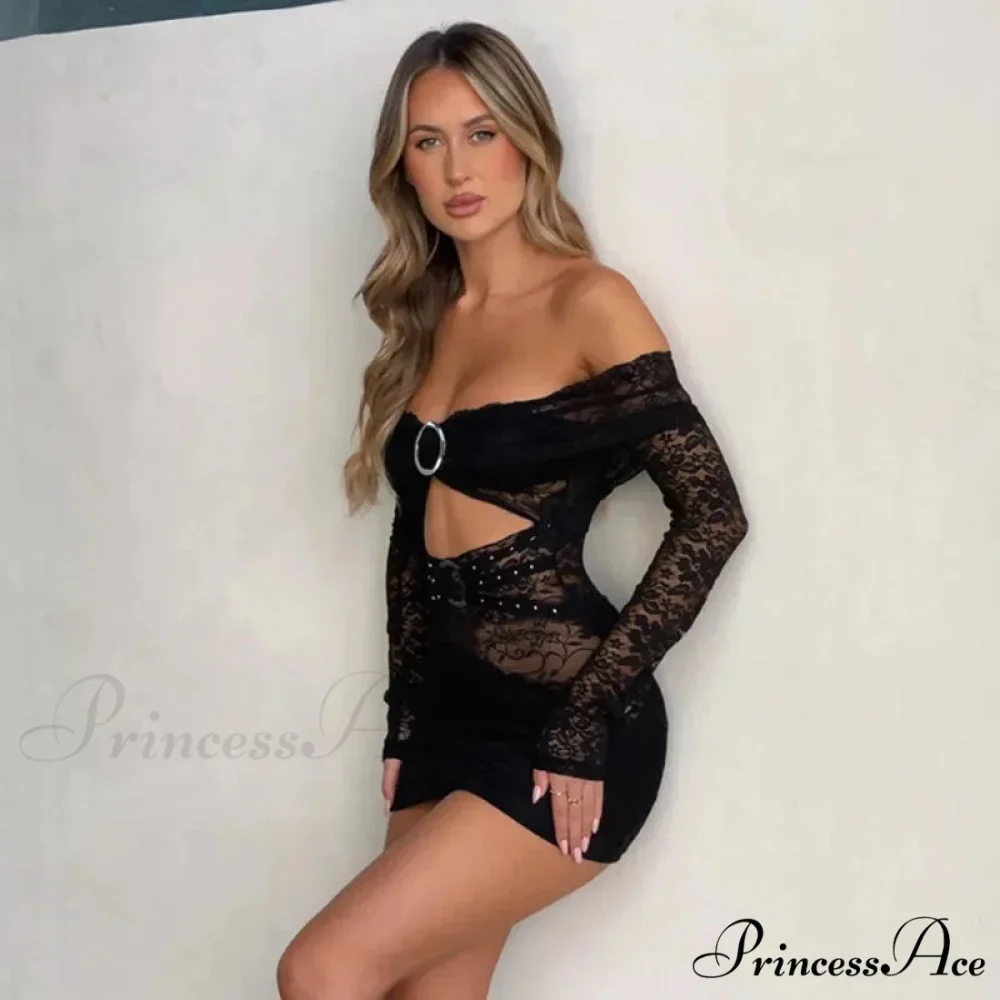 Empty Out Lace Seductive Celebration Getaway Dress - Image 2