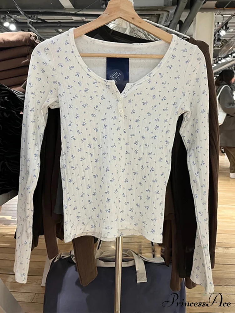 Empty Out Rose Long Sleeve Seductive Slim Top Knit Top - Image 4