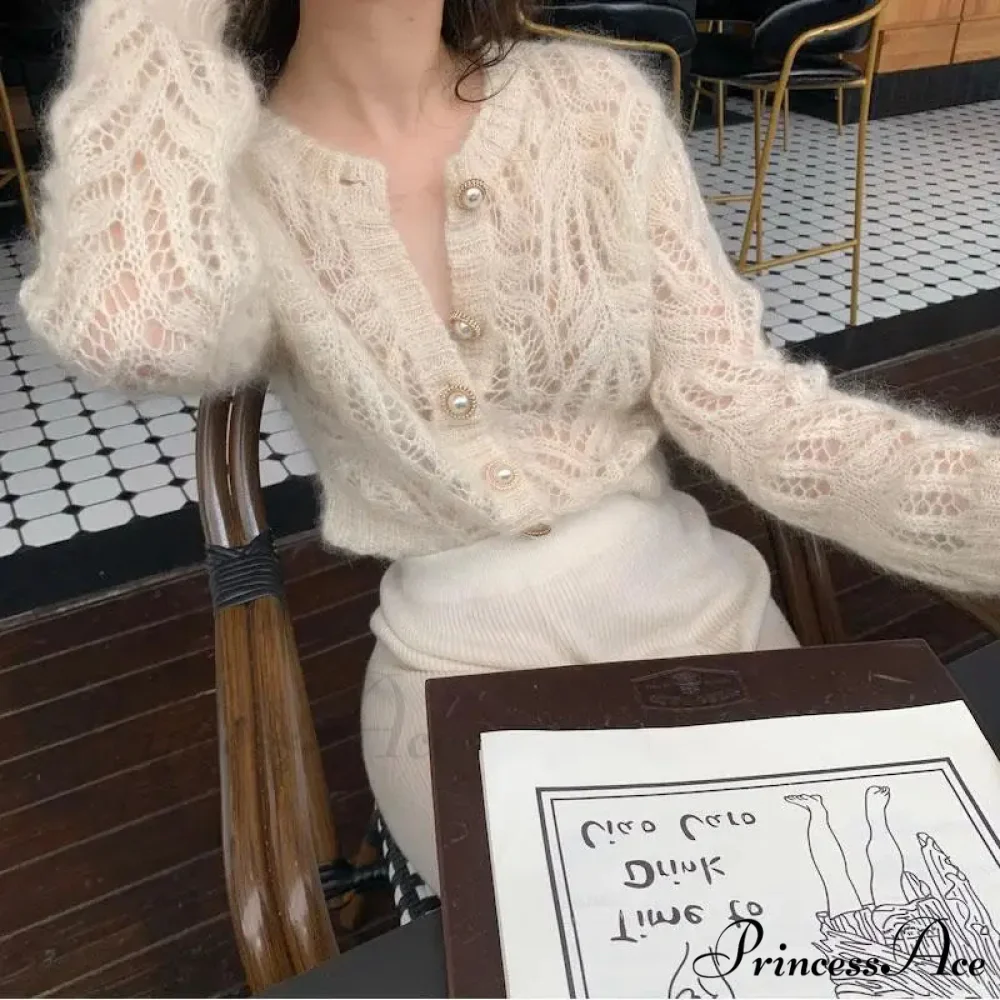 Empty Out Solitary Fastened Spring Knit Cardigan - Image 2