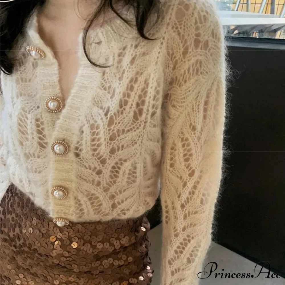 Empty Out Solitary Fastened Spring Knit Cardigan - Image 3