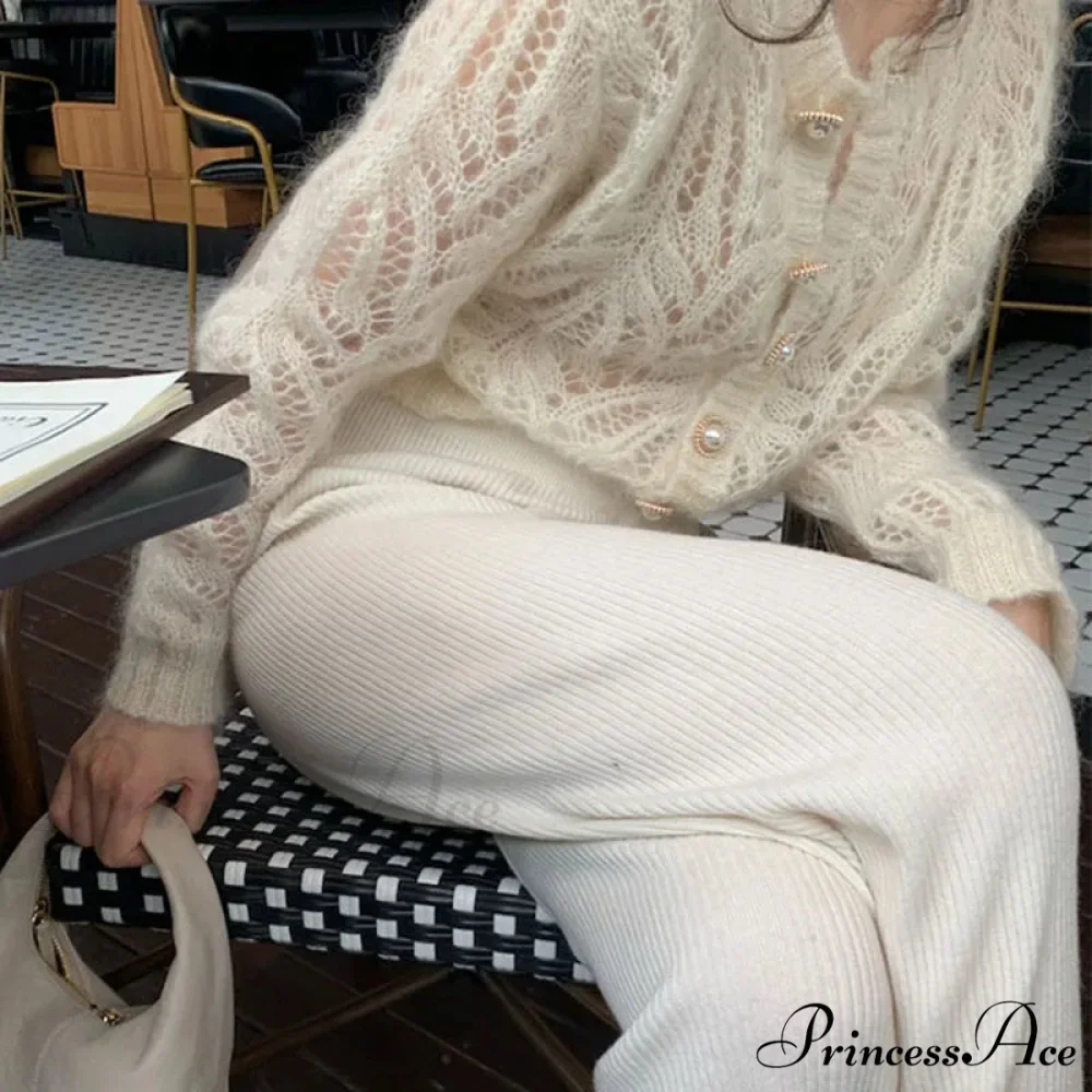 Empty Out Solitary Fastened Spring Knit Cardigan - Image 5