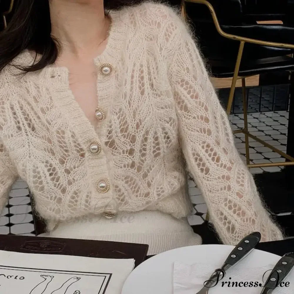 Empty Out Solitary Fastened Spring Knit Cardigan - Image 7