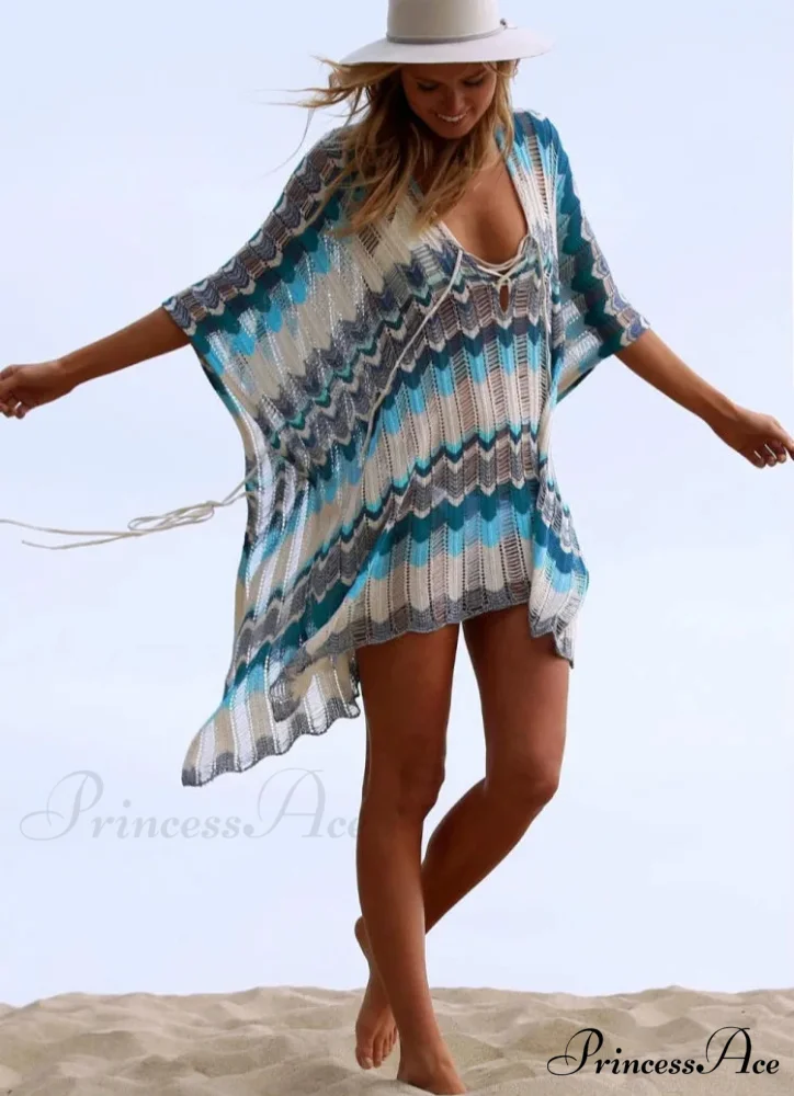 Empty Profound V-neck Lace Boho Mini Dress Cover up - Image 7