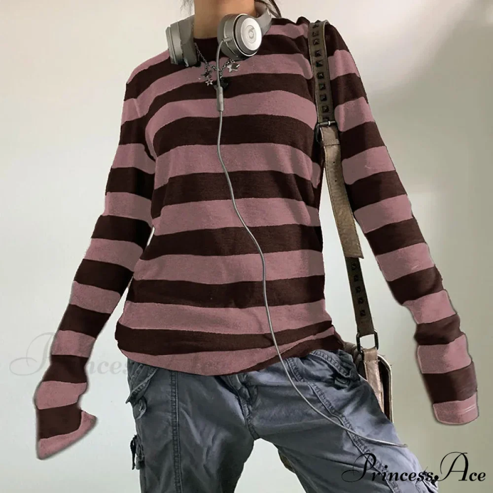 Enchanting Edgy Knit Oversized Banded Long Sleeve Crewneck Knit Top - Image 3
