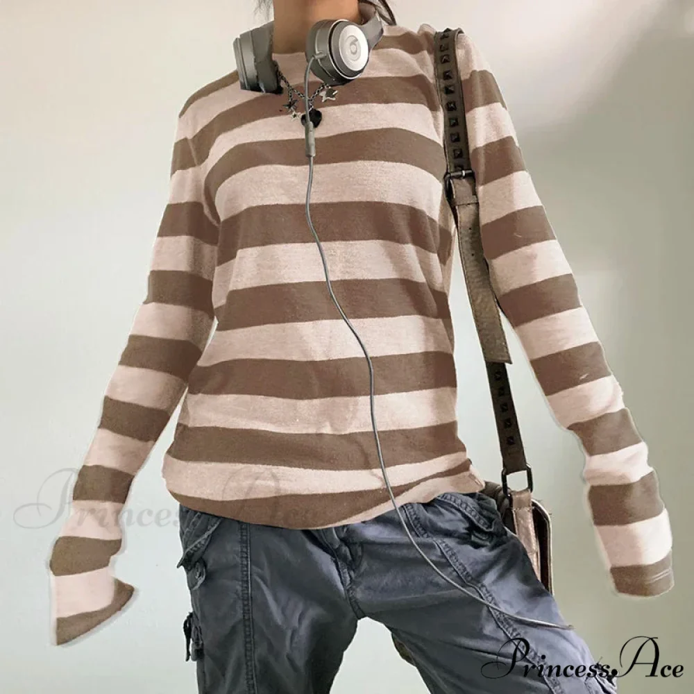 Enchanting Edgy Knit Oversized Banded Long Sleeve Crewneck Knit Top - Image 4
