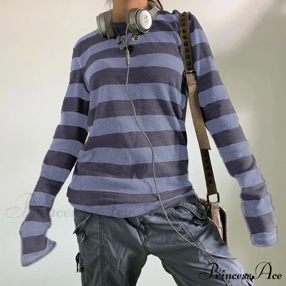 Enchanting Edgy Knit Oversized Banded Long Sleeve Crewneck Knit Top - Image 6