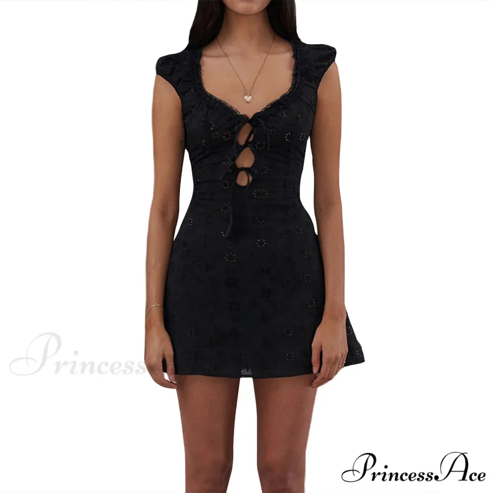 Enchanting Thin Strap Mini Dress - Image 4