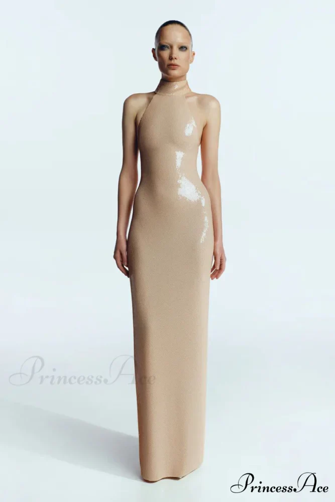 Extended-Sleeve Sparkling Split Maxi Prom Dress - Image 6