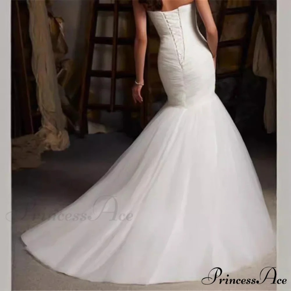 Extended Train Sea Nymph Fasten-Up Marriage Gown - Image 2