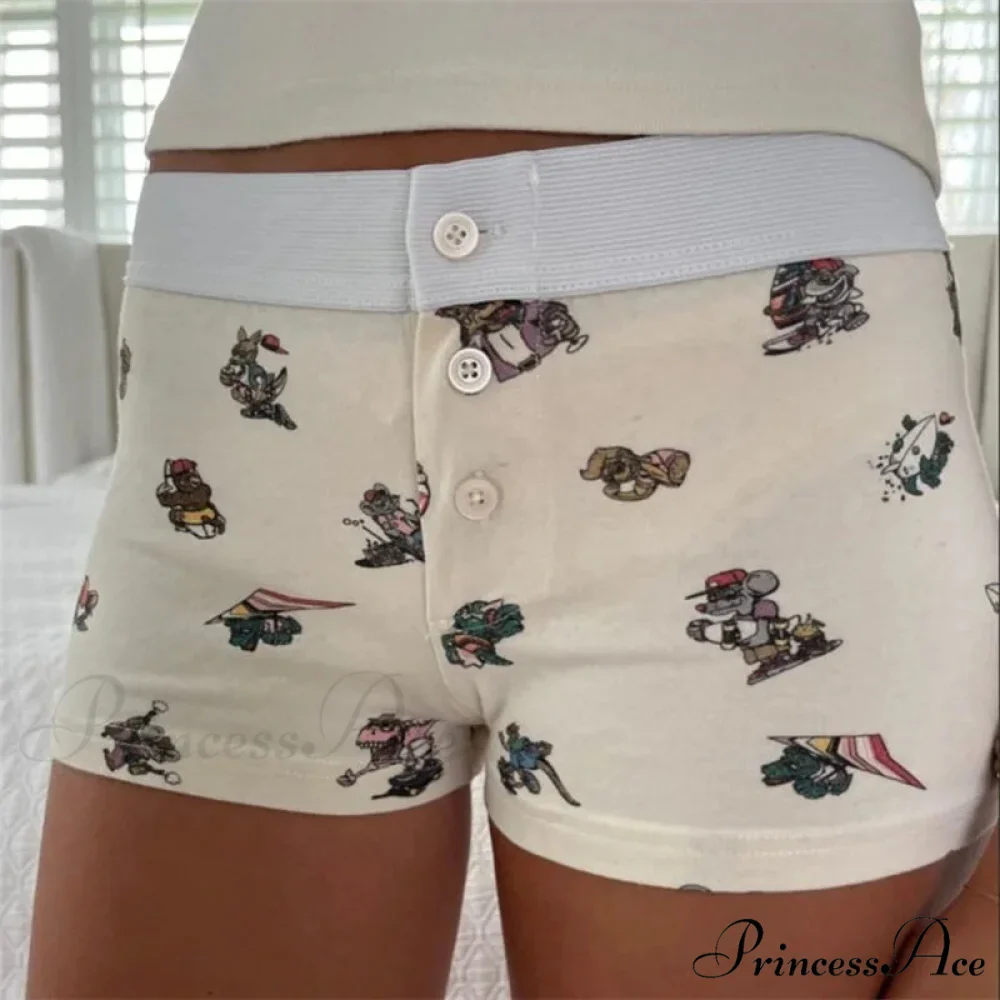 Fabric Pattern Button Sweatshort - Image 10