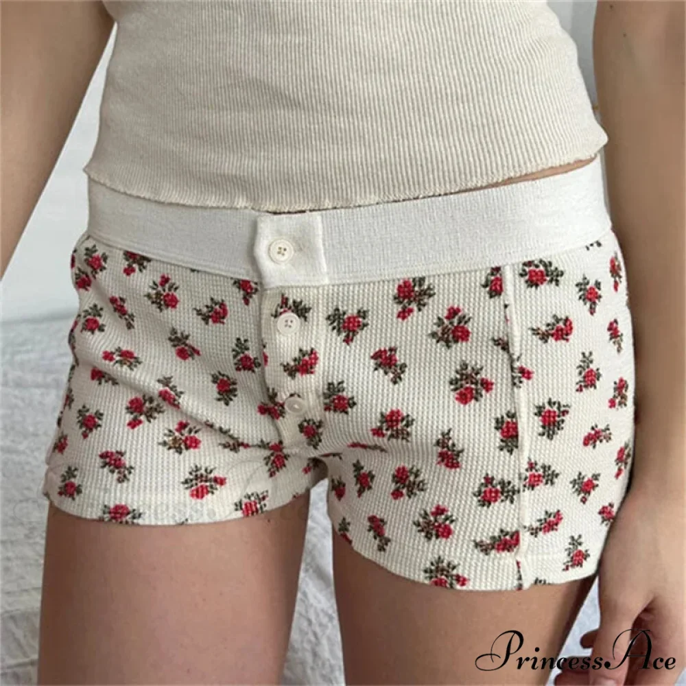 Fabric Pattern Button Sweatshort - Image 11