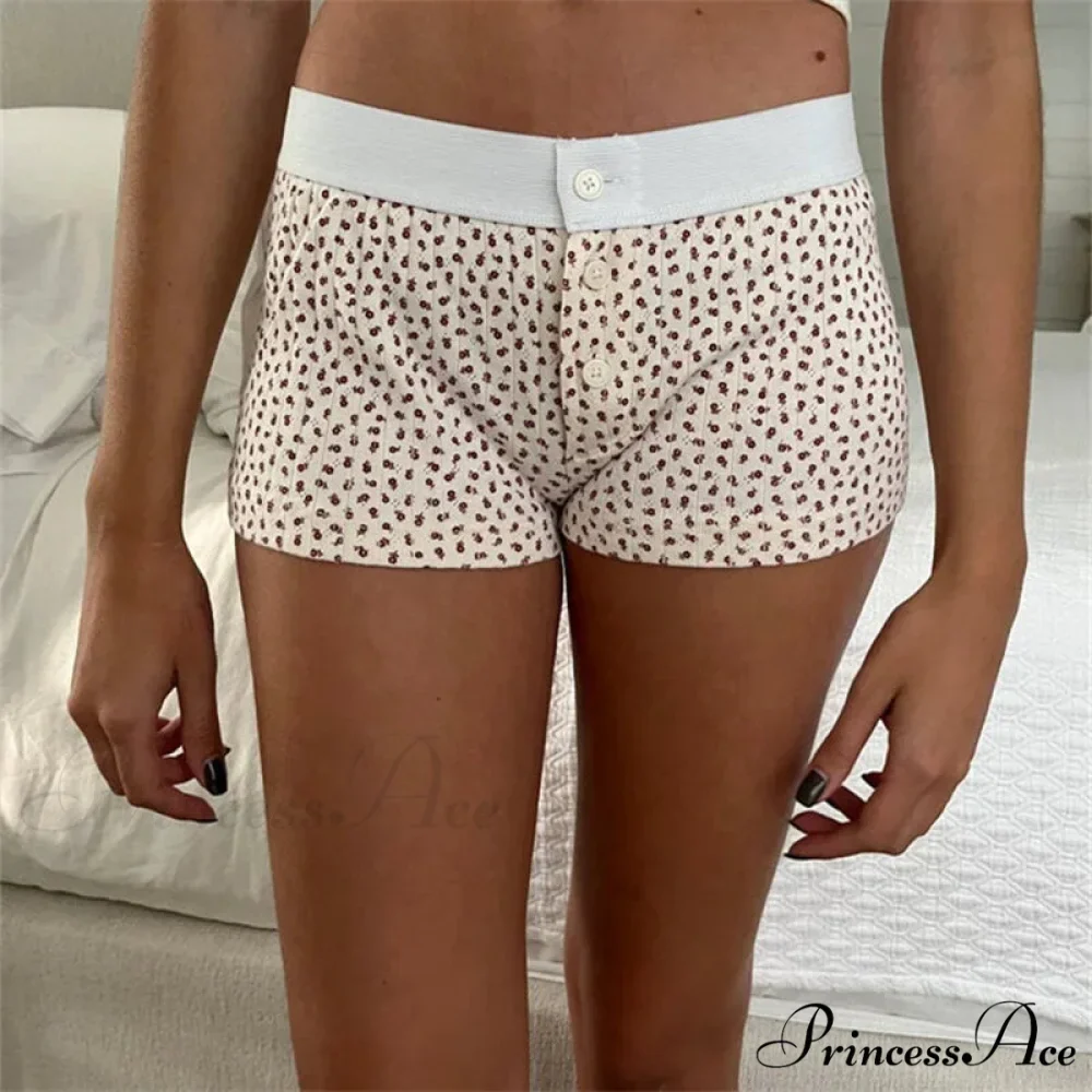 Fabric Pattern Button Sweatshort - Image 12