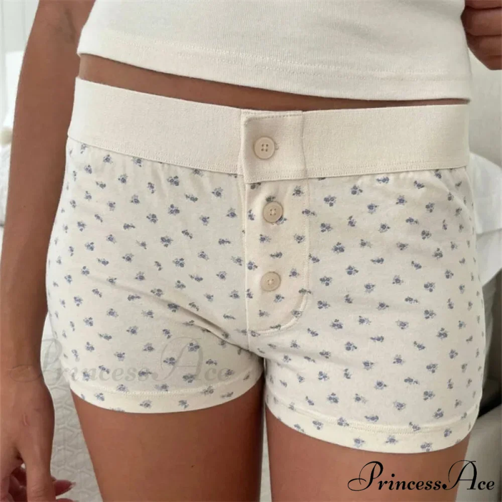 Fabric Pattern Button Sweatshort - Image 5