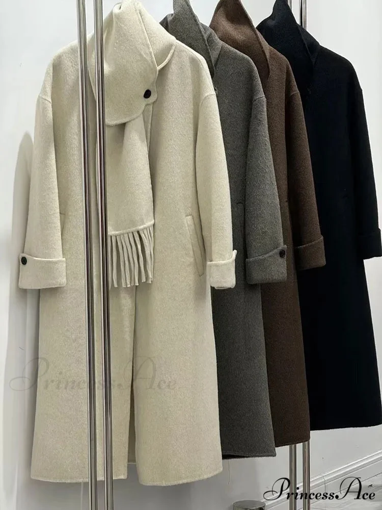 Fabric Single Button Full Sleeve Overcoat - Image 3