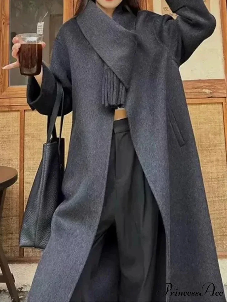 Fabric Single Button Full Sleeve Overcoat - Image 4