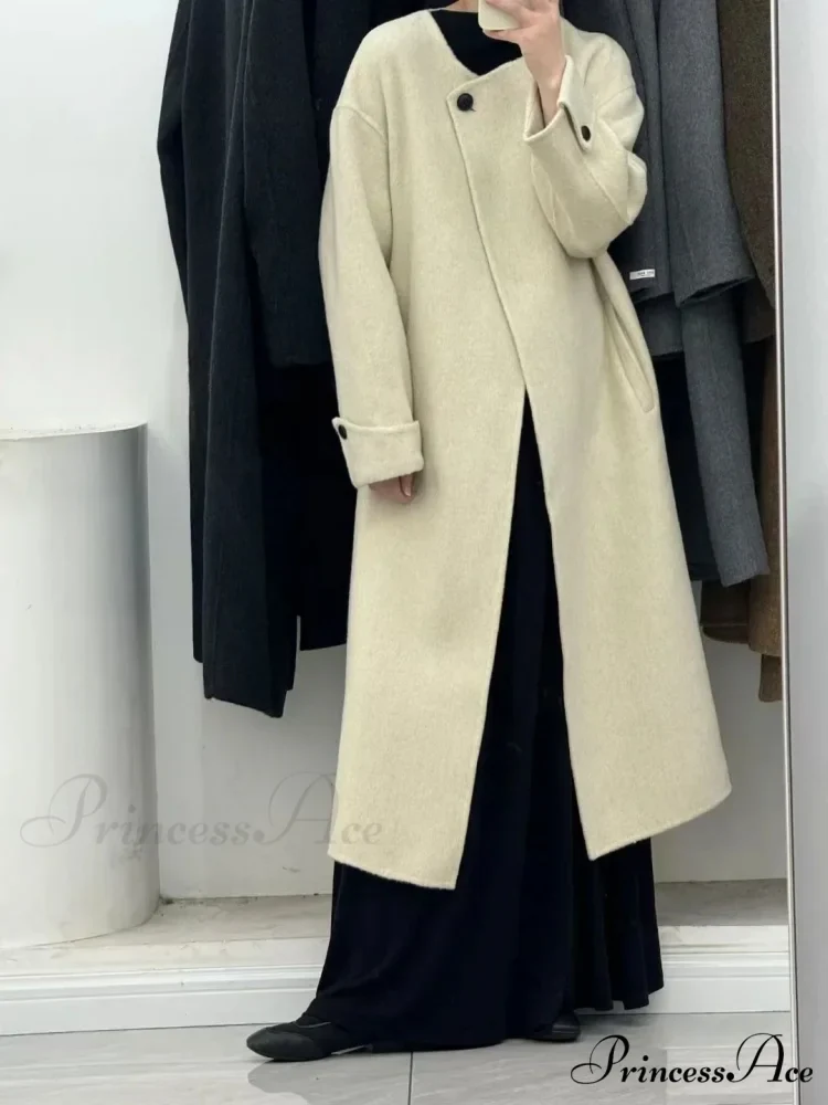 Fabric Single Button Full Sleeve Overcoat - Image 5
