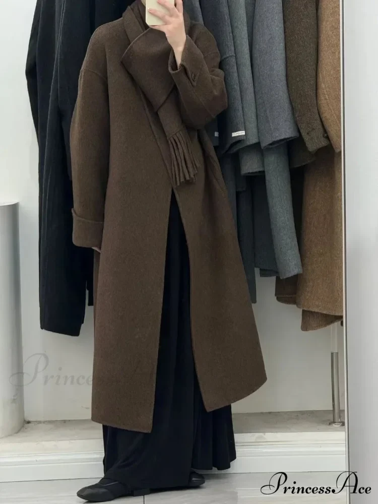 Fabric Single Button Full Sleeve Overcoat - Image 8