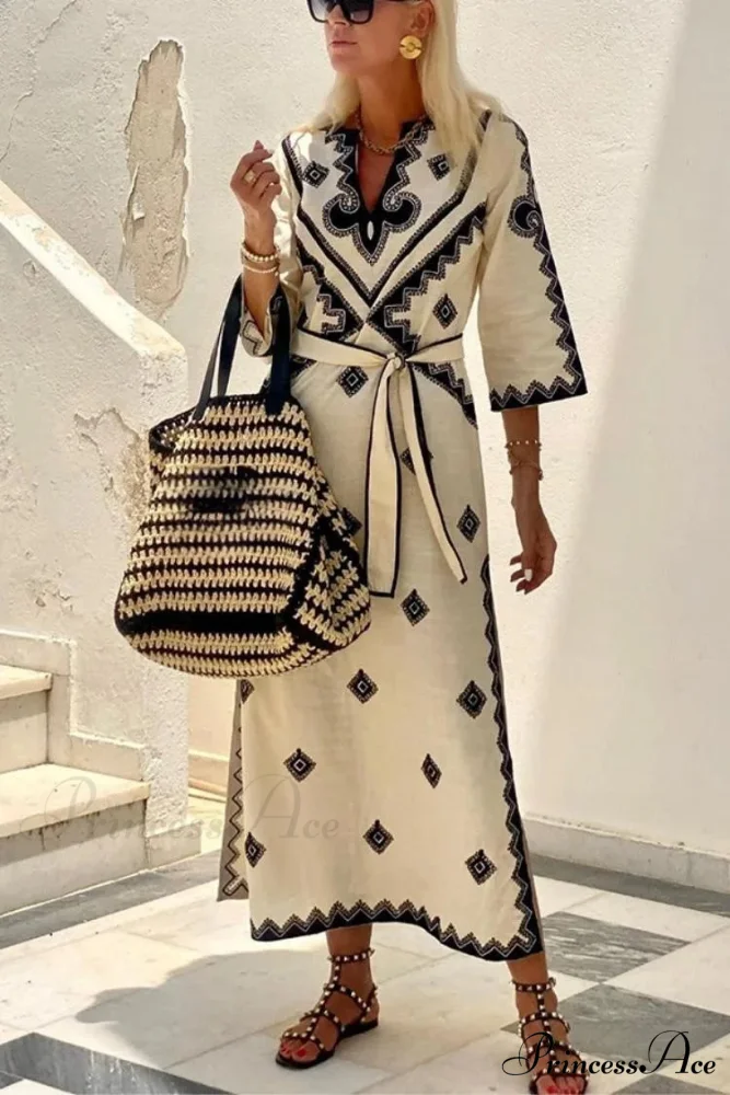 Fall Aromatic Hemp A-line Boho Dress - Image 2