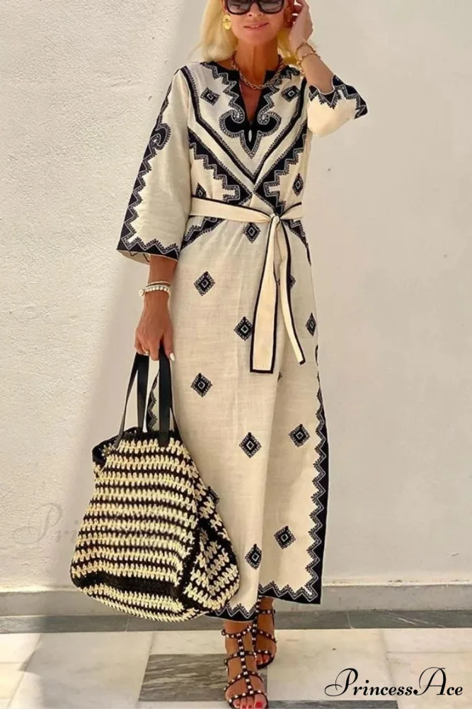 Fall Aromatic Hemp A-line Boho Dress - Image 3