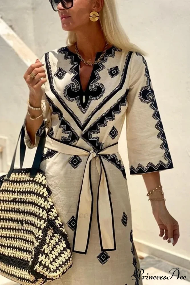 Fall Aromatic Hemp A-line Boho Dress - Image 5