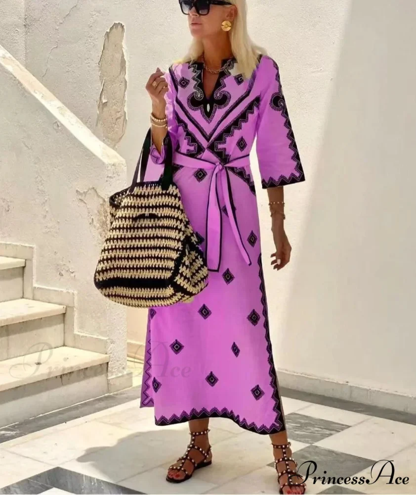Fall Aromatic Hemp A-line Boho Dress - Image 6