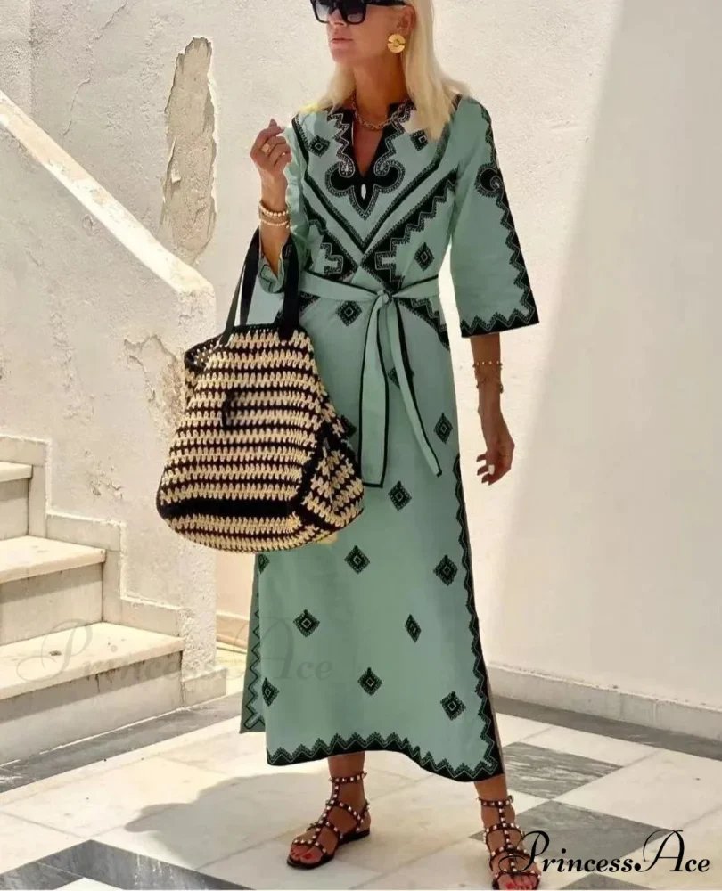 Fall Aromatic Hemp A-line Boho Dress - Image 8