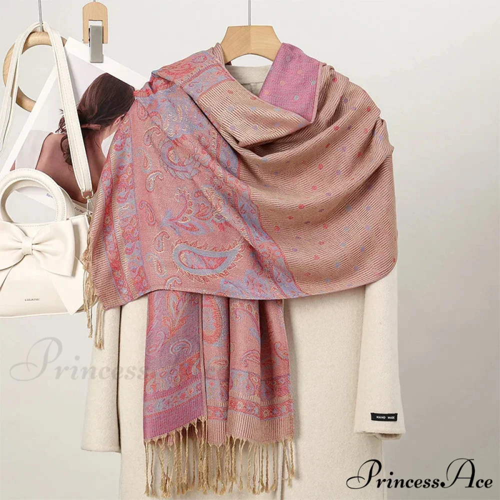 Fall Cashmere Pashmina Wrap Scarf - Image 2