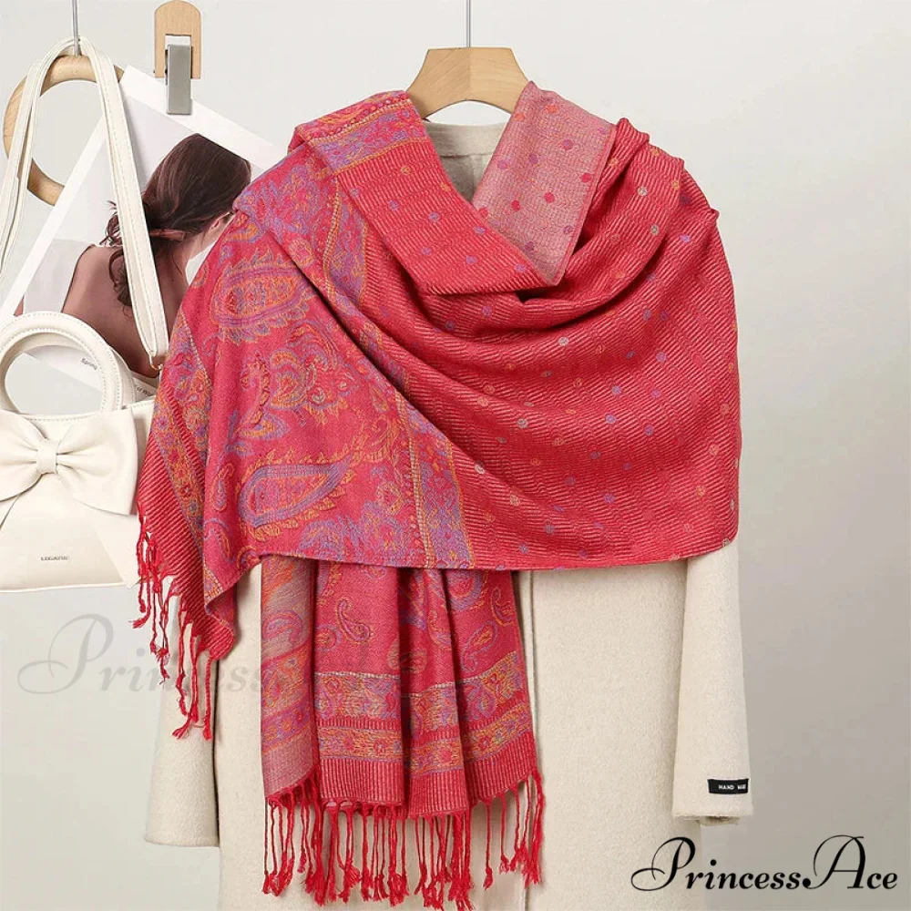 Fall Cashmere Pashmina Wrap Scarf - Image 3