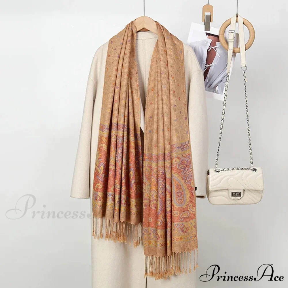 Fall Cashmere Pashmina Wrap Scarf - Image 4