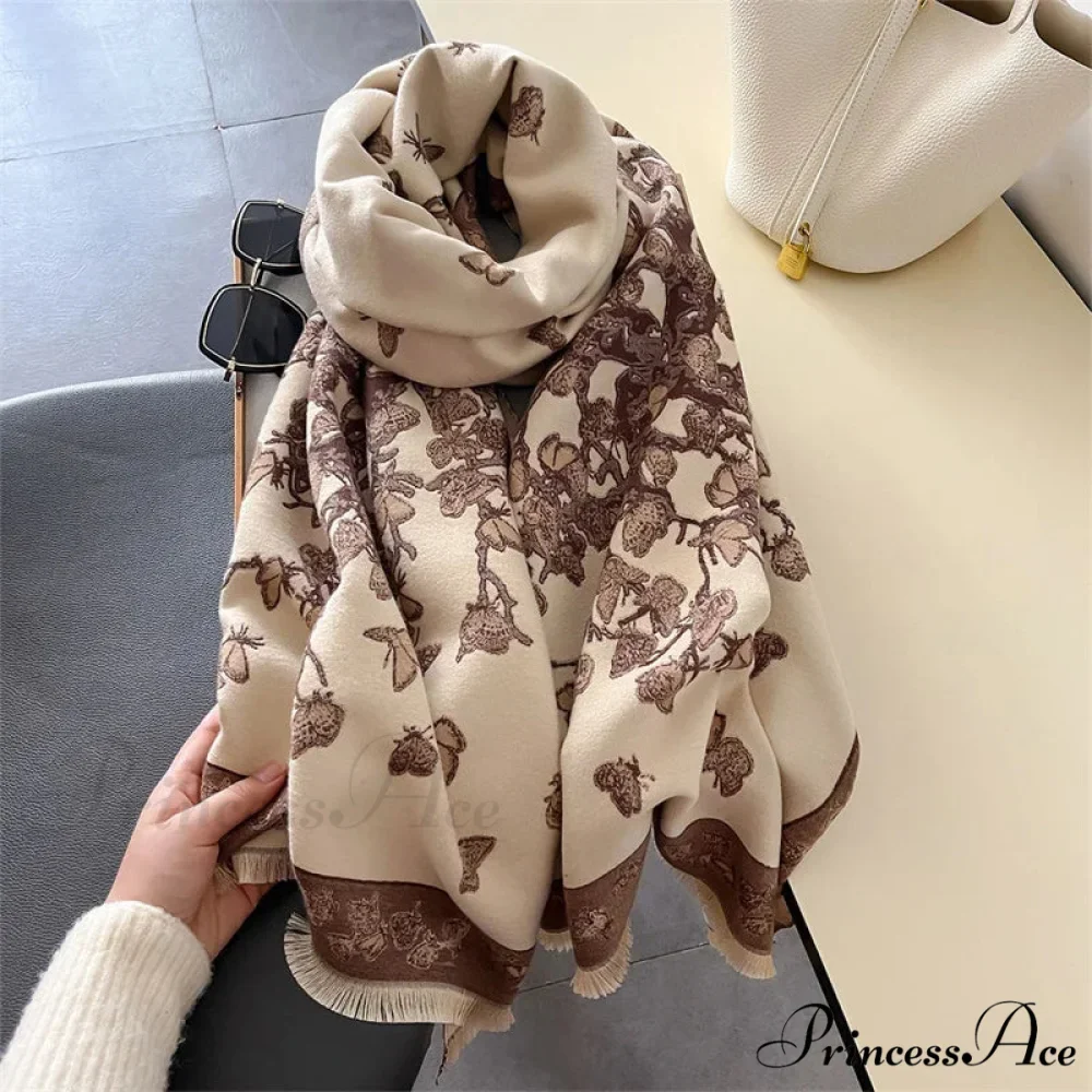 Fall Pashmina Cashmere Scarf - Image 3