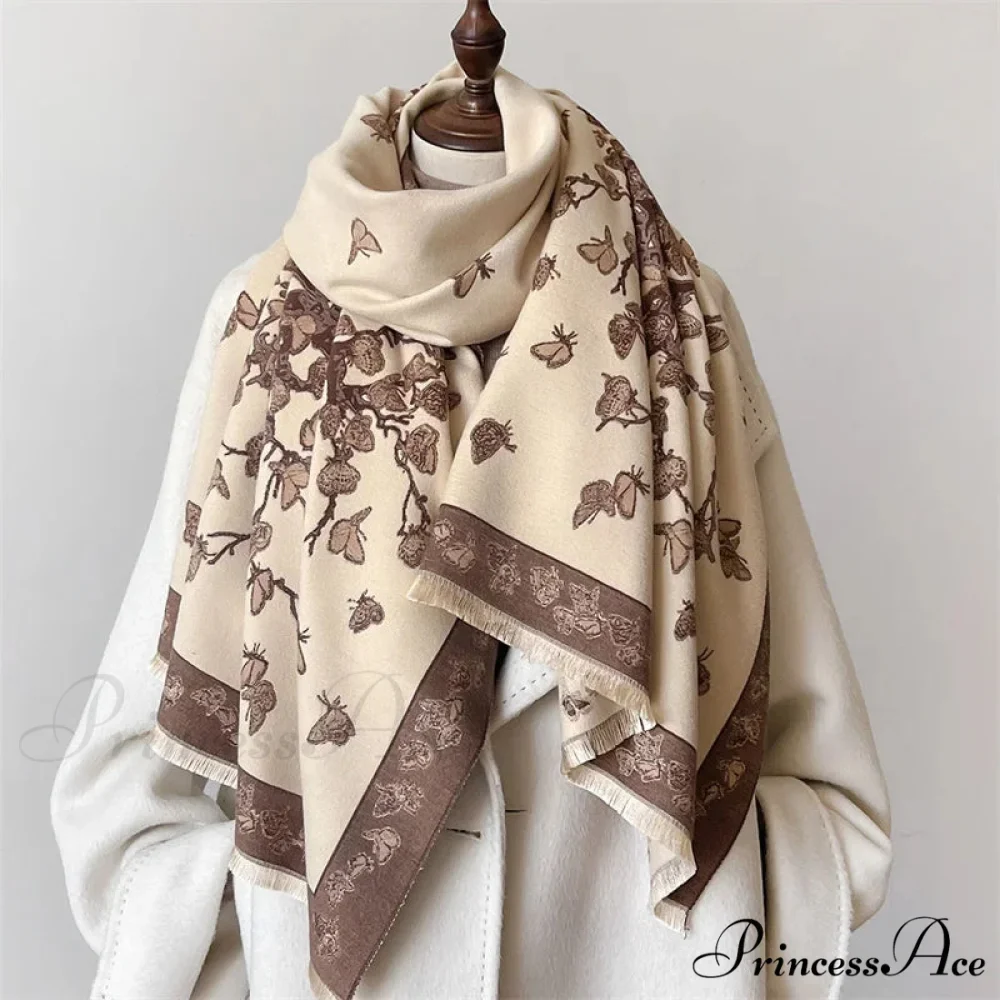 Fall Pashmina Cashmere Scarf - Image 4
