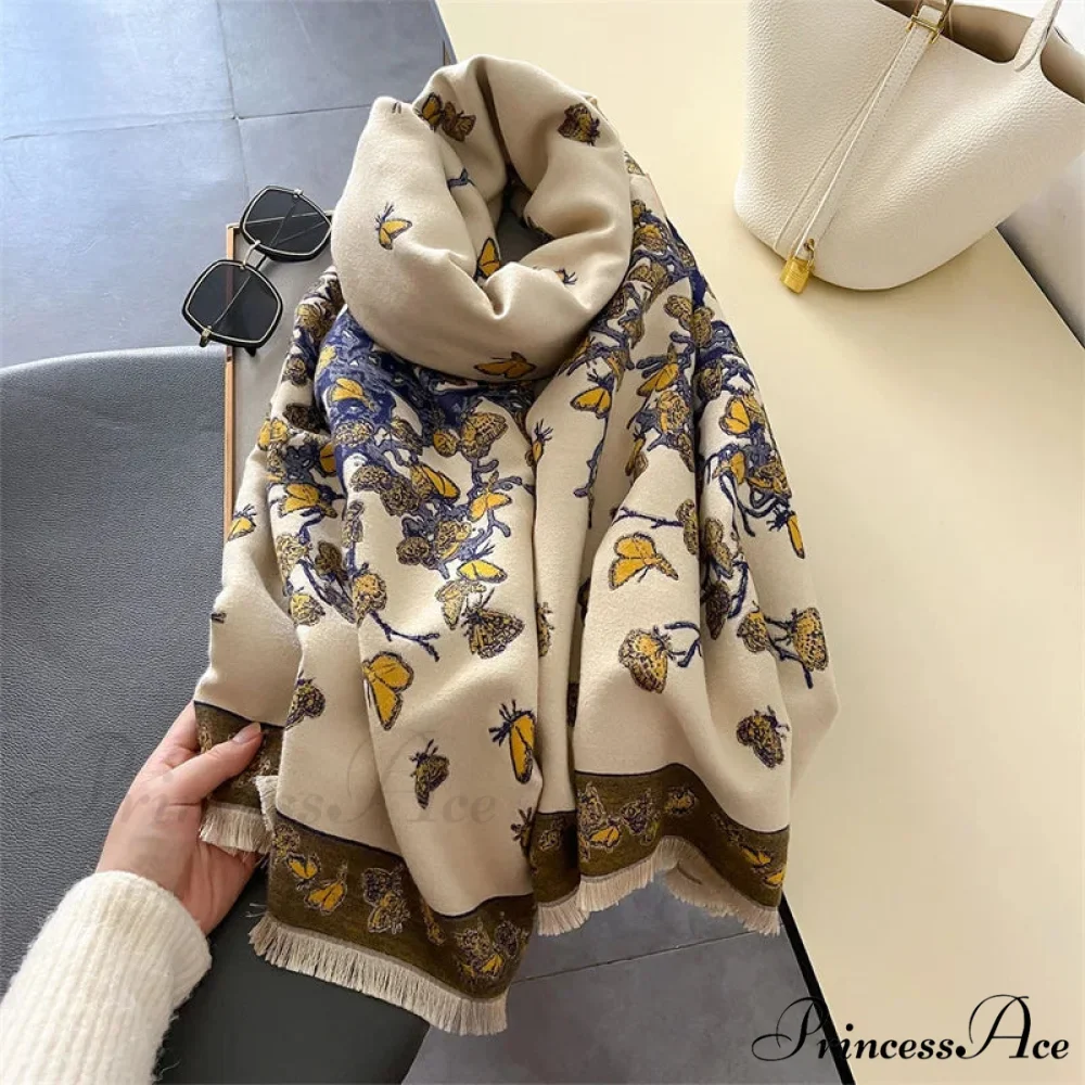 Fall Pashmina Cashmere Scarf - Image 6