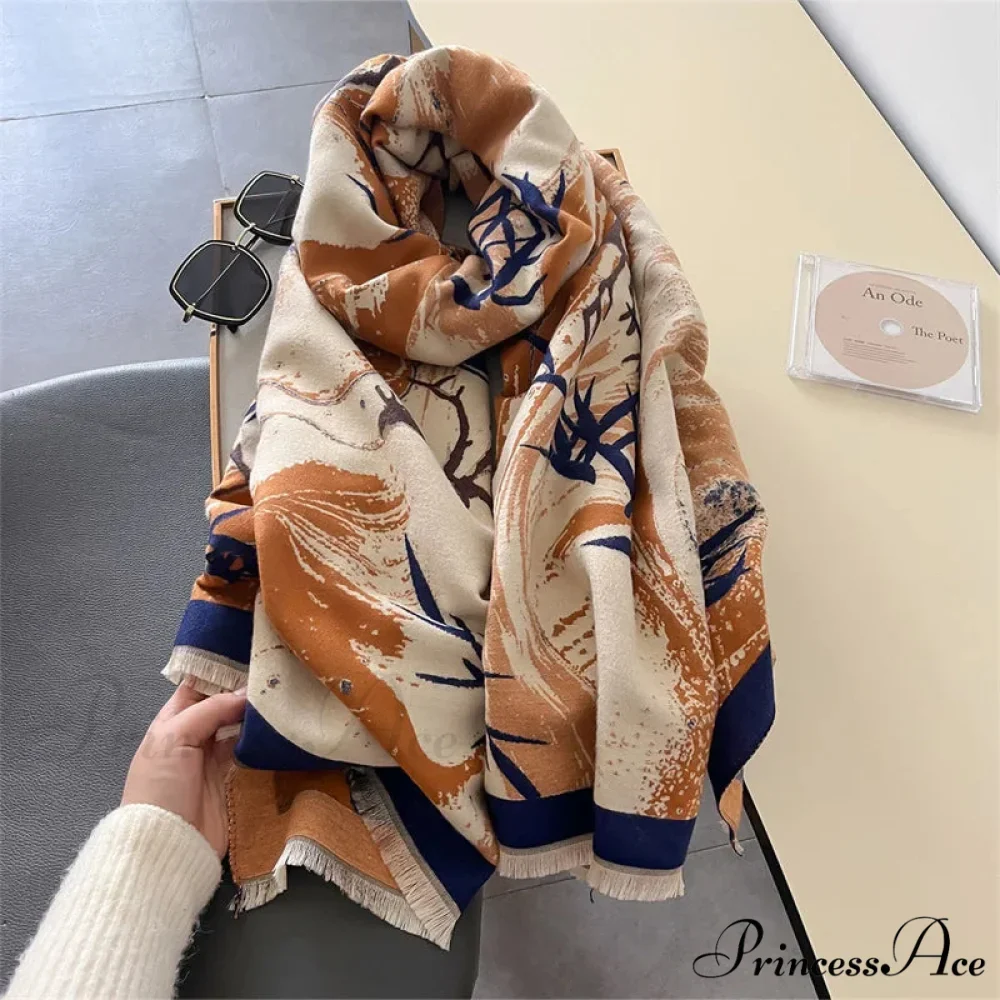 Fall Winter Cashmere Blanket Scarf - Image 3
