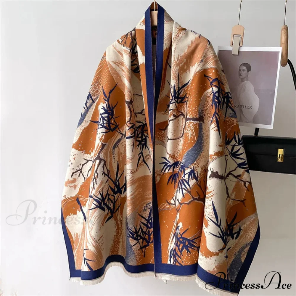 Fall Winter Cashmere Blanket Scarf - Image 4
