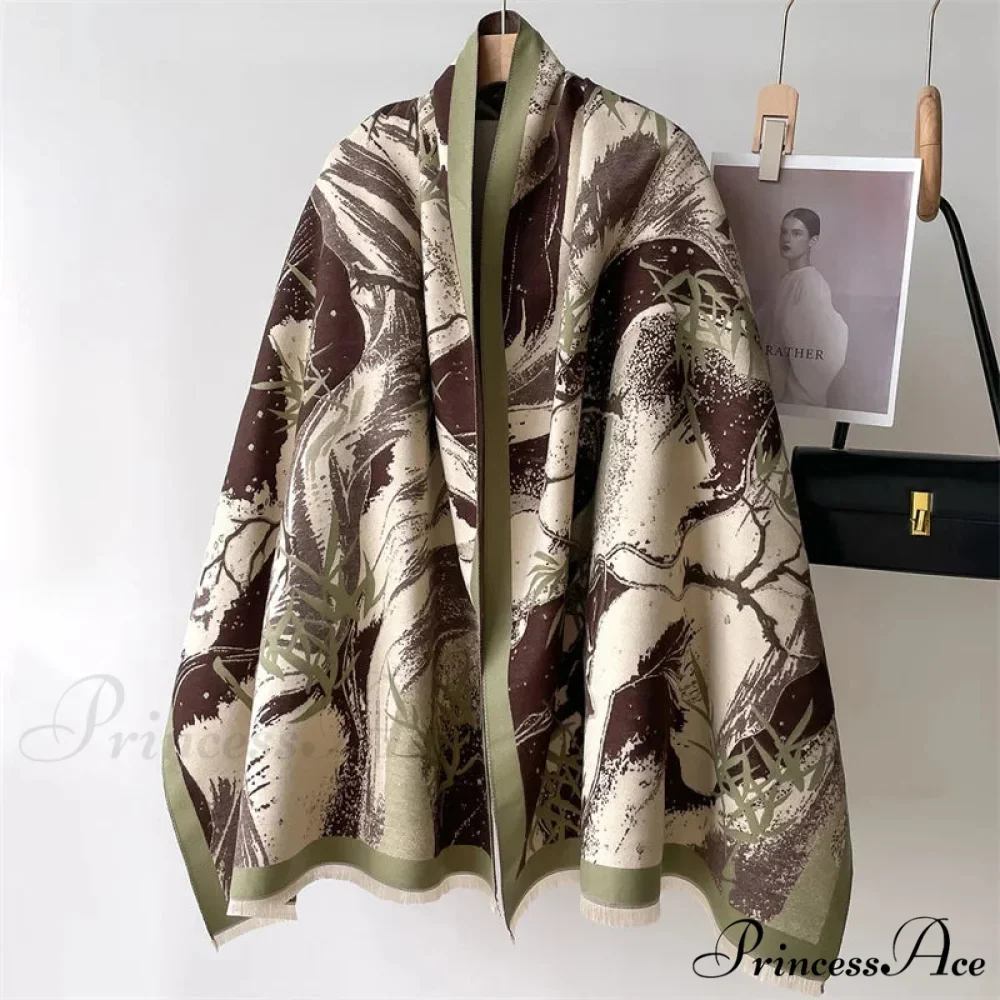 Fall Winter Cashmere Blanket Scarf - Image 5