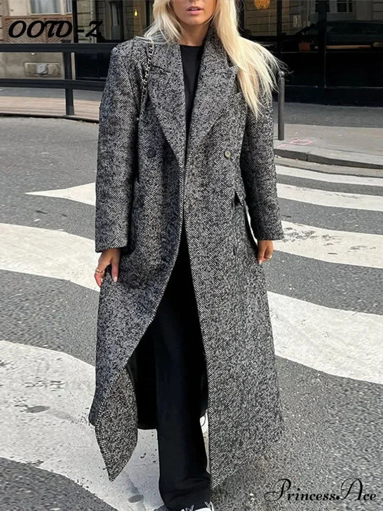 False Fur Lace-Up Patchwork Overcoat