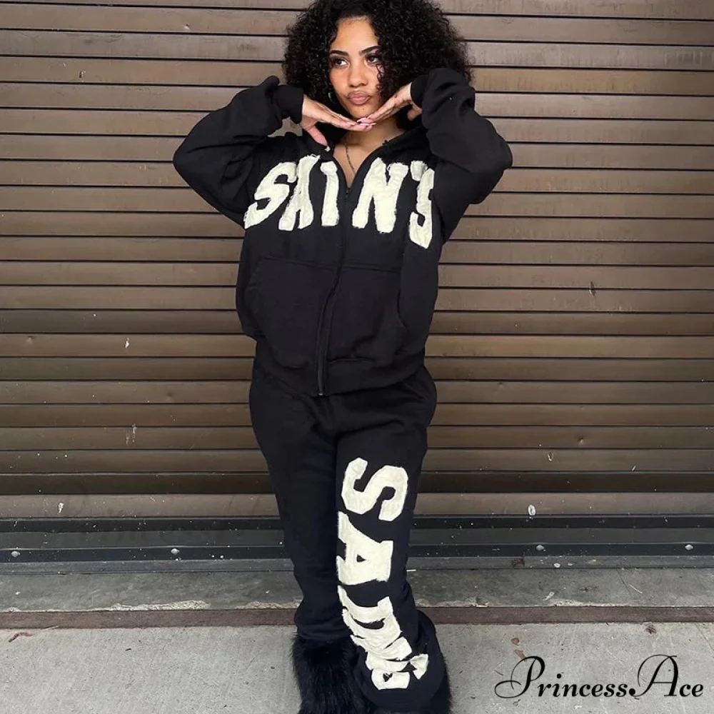 Fashionable Graphic Aesthetic Loose Cozy Hip Hop Hoodie - Image 2