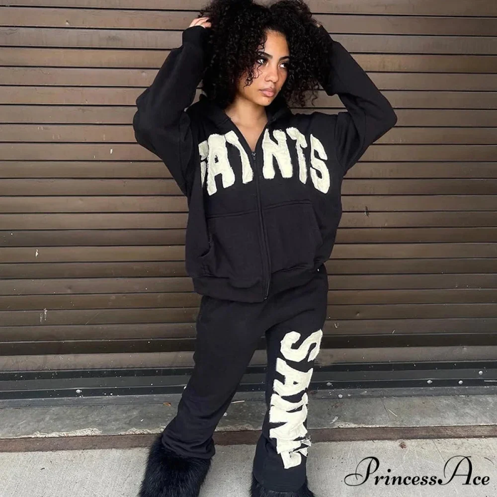 Fashionable Graphic Aesthetic Loose Cozy Hip Hop Hoodie - Image 3