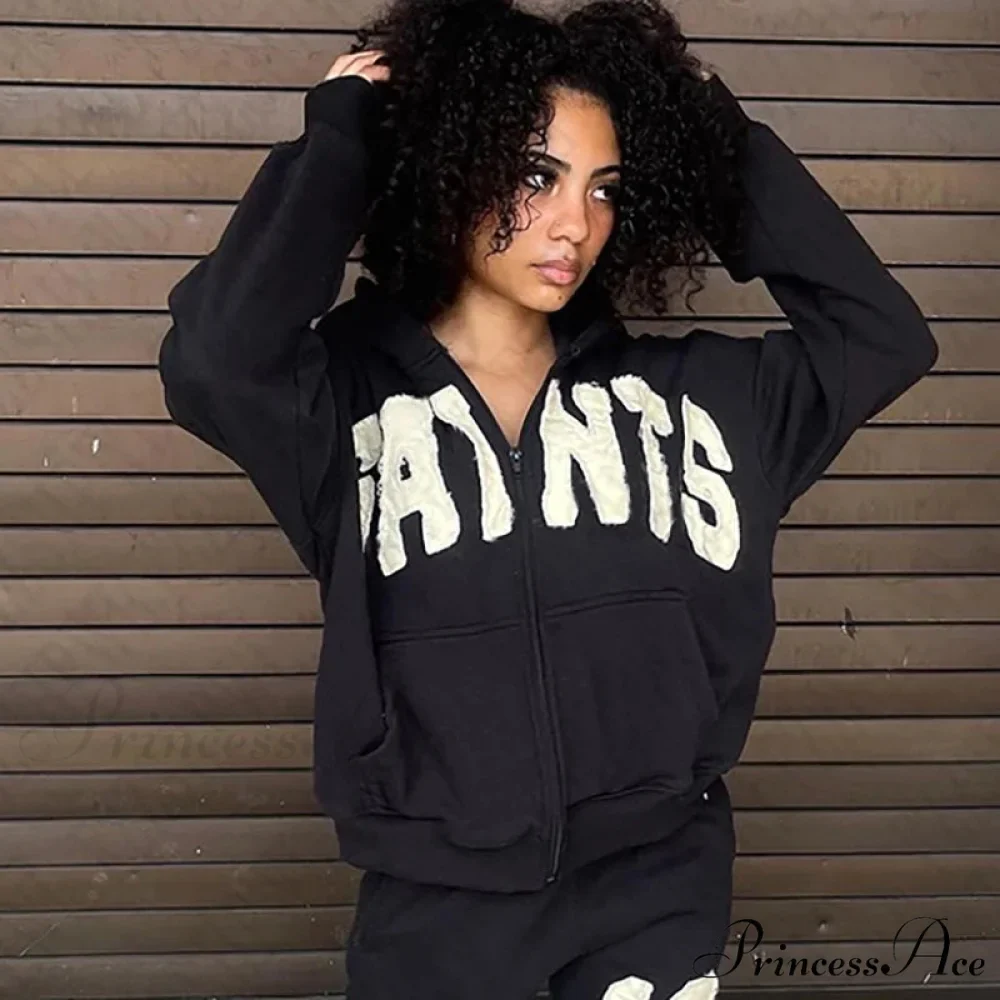 Fashionable Graphic Aesthetic Loose Cozy Hip Hop Hoodie - Image 4