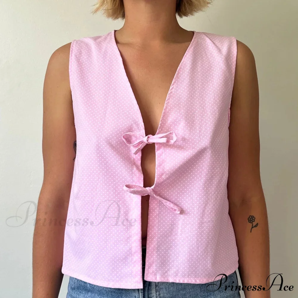 Fasten-Front Lace Camis Crop Top - Image 8