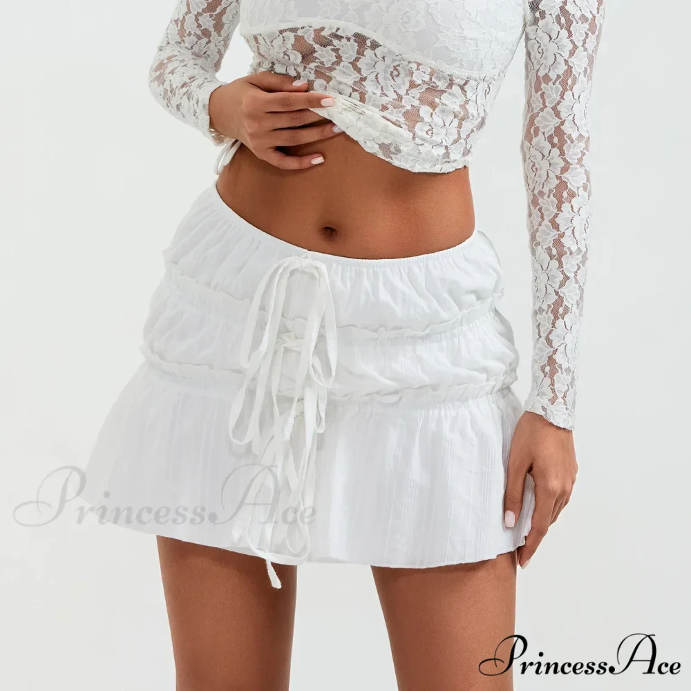 Fasten-Up Front Gathered Mini Skirt - Image 5