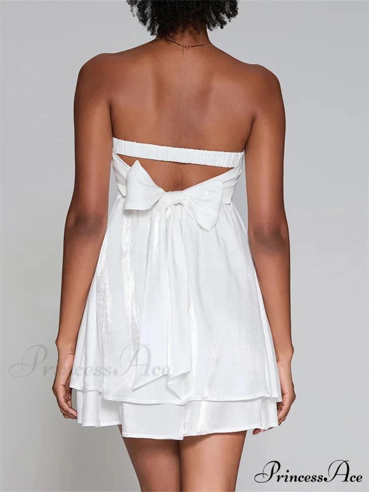 Firm Tube Top High-Rise Mini Dress - Image 3