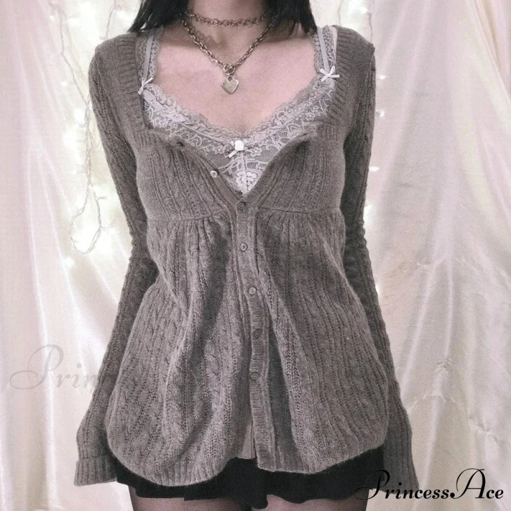 Flirtatious Knitted Sweaters Babydoll Blouses Extended Sleeve Knitwear Females - Image 10