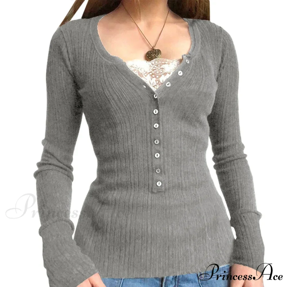 Flirtatious Knitted Sweaters Babydoll Blouses Extended Sleeve Knitwear Females - Image 11